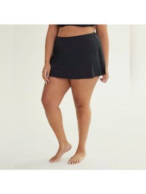 Penningtons Swim Skirt Bikini Bottoms Black Brief Swimsuit Plus Size 6X